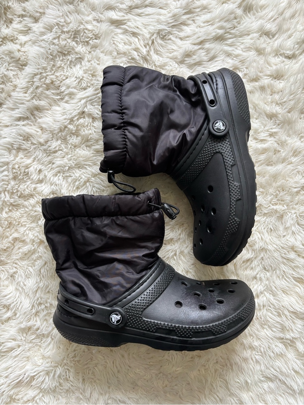 CROCS Black Insulated Puff Clog Boot